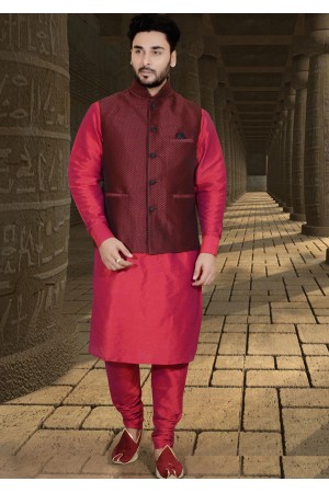 RED COLOUR MENS KURTA